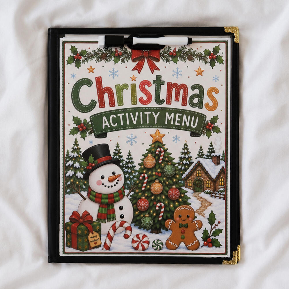 Christmas busy book reusable kids activity book
